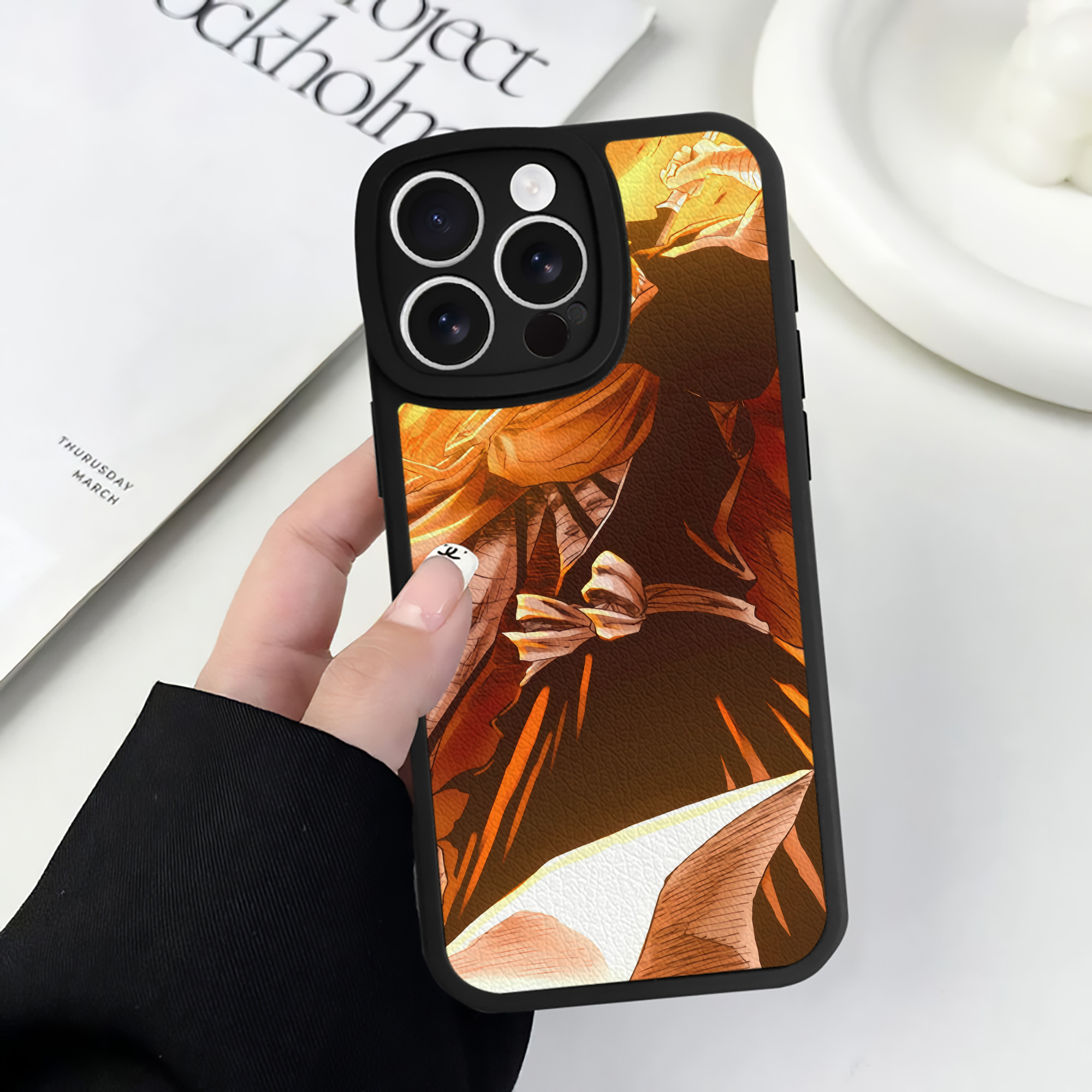 （画像用） ブリーチ BLEACH 【iPhone 16シリーズ対応】シリコンスマホケース（レザー調） 材質：シリコン